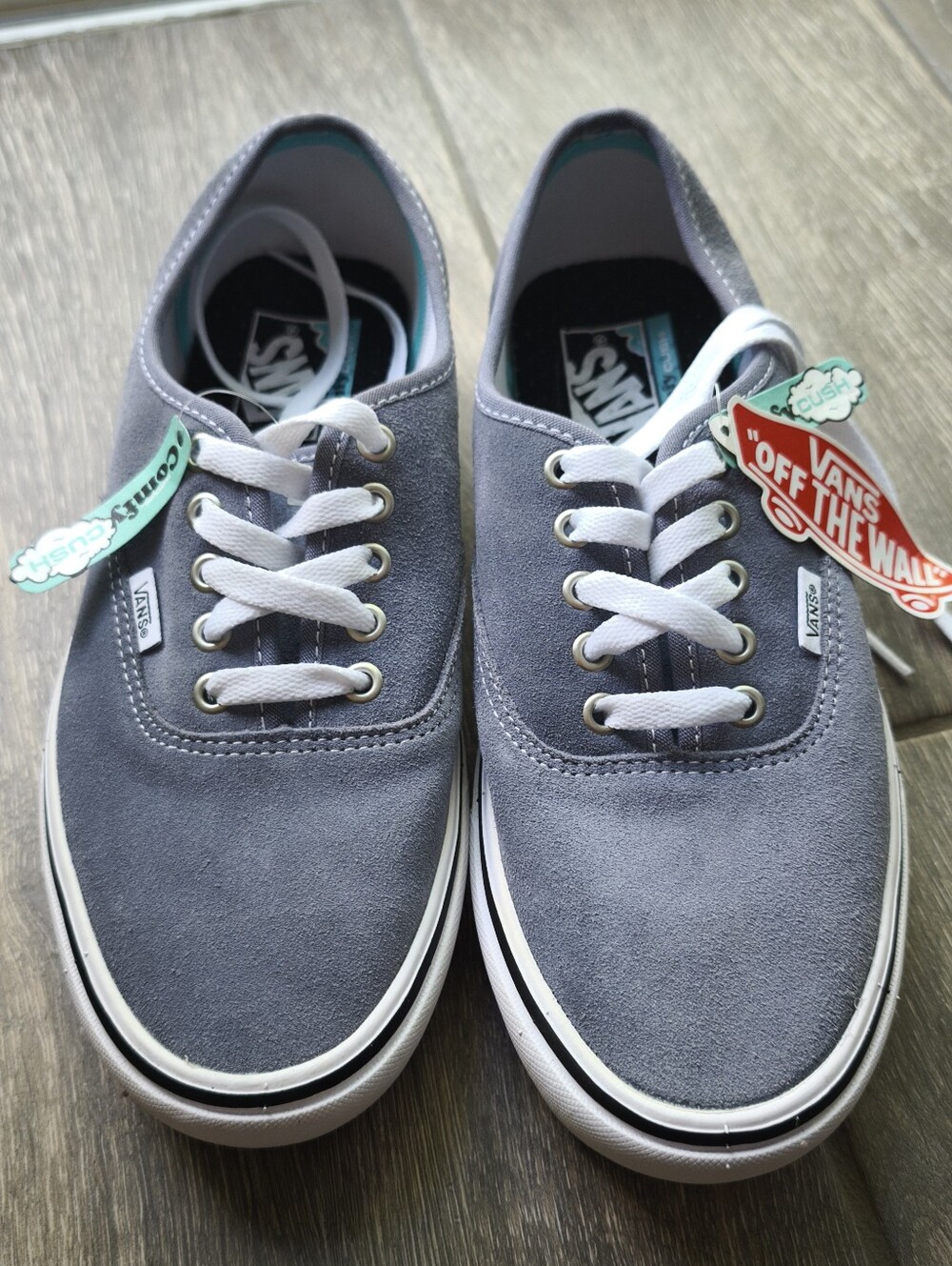 Vans ComfyCush Authentic Gray Mist Suede Sneakers M 8 W 9.5 NEW w/ Tags